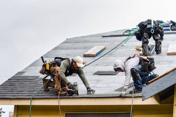 Professional Gutter Installation technician working in Barkhamsted, CT